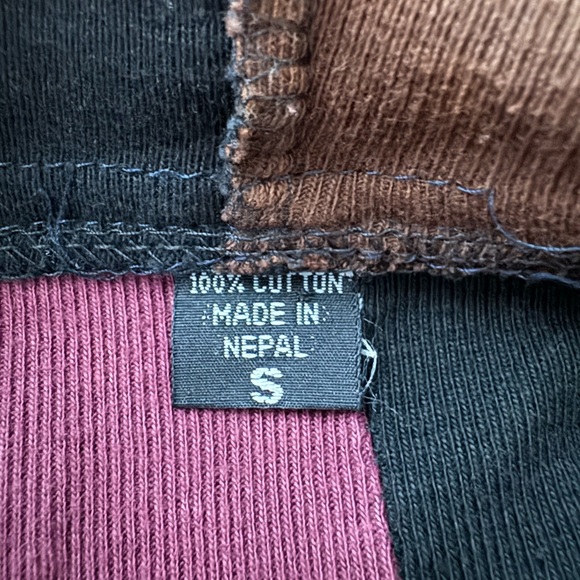 Bohemian Patchwork Hoodie Jacket-Nepal-Size S - Picture 4 of 5